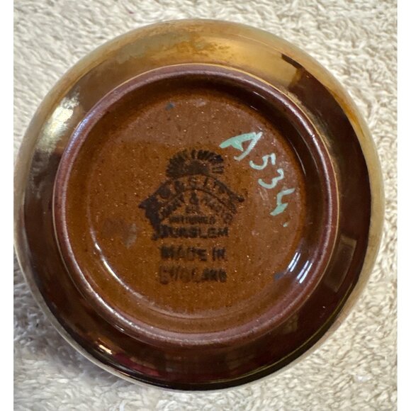 Vintage Gibsons Copper Lustre Creamer & Sugar Bowl Set - Picture 5 of 16